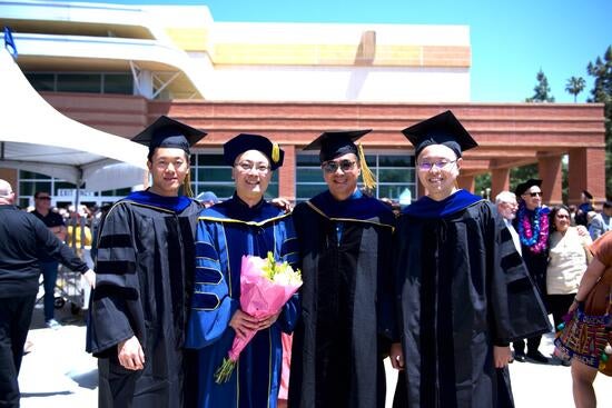 Three Ph.D. student graduation in June 2023.